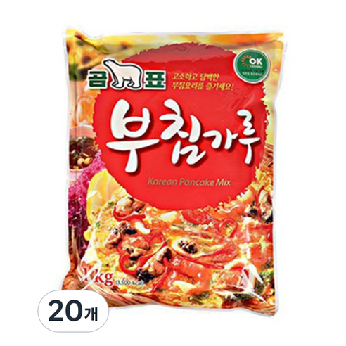 곰표 부침가루, 1kg, 20개