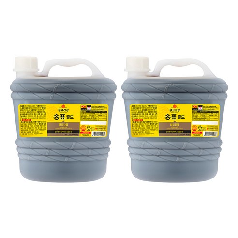 몽고간장 송표골드 양조간장, 3.8L, 2개