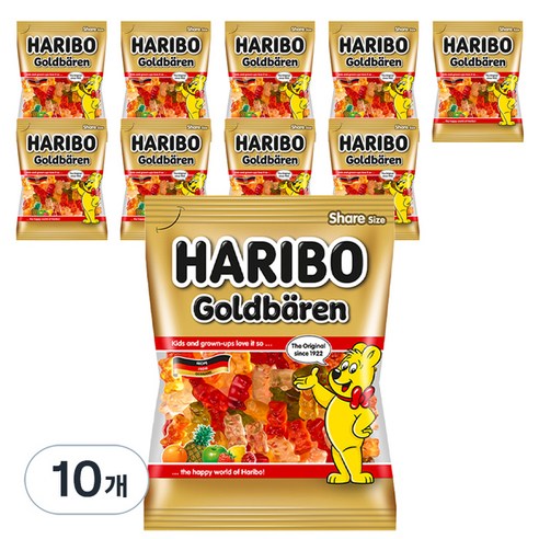 하리보 골드베렌 젤리, 200g, 10개