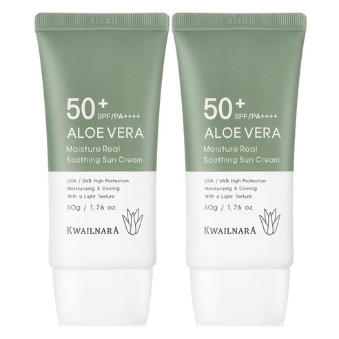 과일나라 알로에베라 모이스처 리얼 수딩 선크림 SPF50+ PA++++, 50ml, 50g, 4개