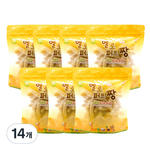 짱죽 유기농 쌀과자 21g, 딸기, 14개