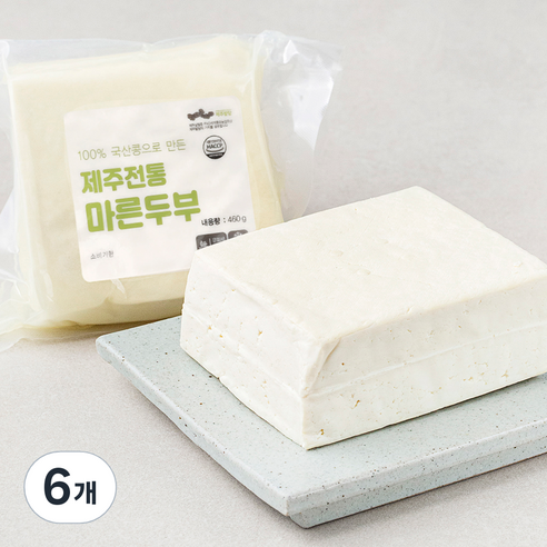 제주살림 제주 전통 마른두부, 460g, 6개