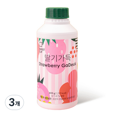 스위트컵 딸기가득, 600g, 3개
