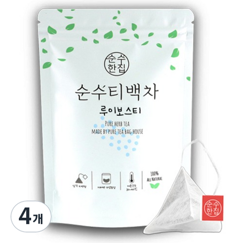 순수한집 루이보스티 티백, 1g, 10개입, 4개
