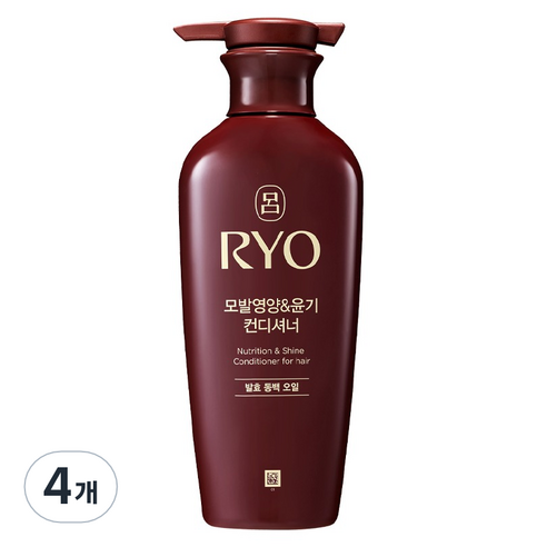 려 모발영양&윤기 컨디셔너 발효 동백 오일, 400ml, 4개