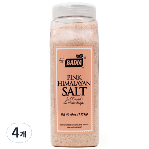 바디아 핑크 히말라야 솔트, 1.13kg, 4개
