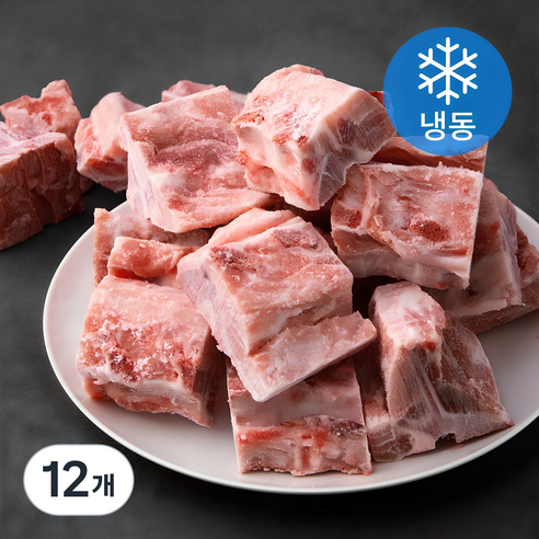국제식품 국내산 돈등뼈 감자탕용 3~5cm (냉동), 1kg, 12개
