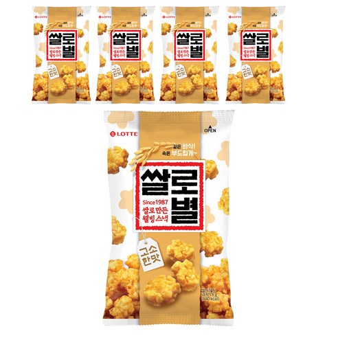 롯데제과 쌀로별 오리지널, 78g, 5개