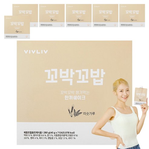 비브리브 꼬박꼬밥 한 끼 쉐이크 미숫가루, 280g, 7개