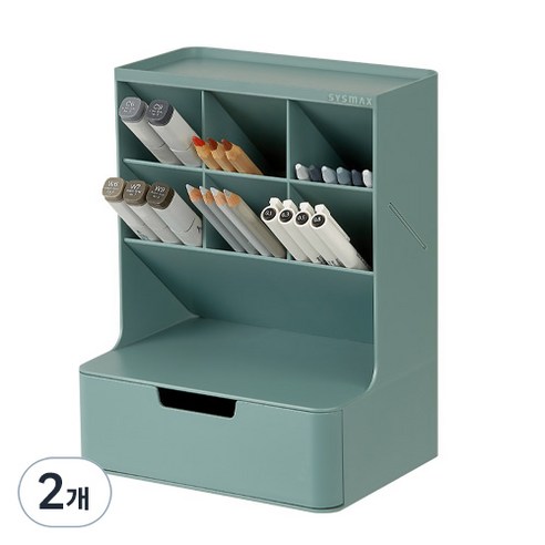 시스맥스 하이브 데스크오거나이저, 코발트그린, 2개