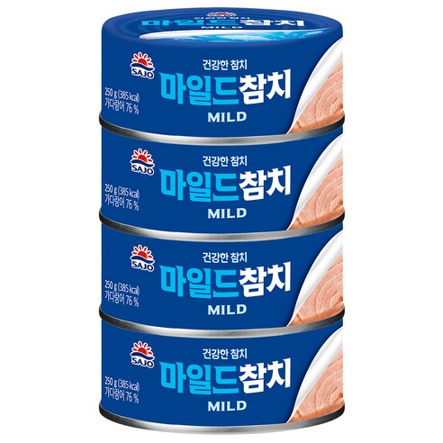 사조 마일드 참치, 250g, 5개