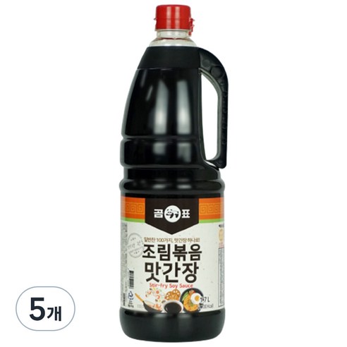 Gompyo 조림볶음 맛간장, 1.7L, 5개