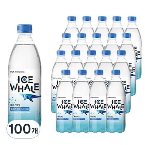 광동 아이스웨일 플레인 제로 탄산수, 500ml, 100개