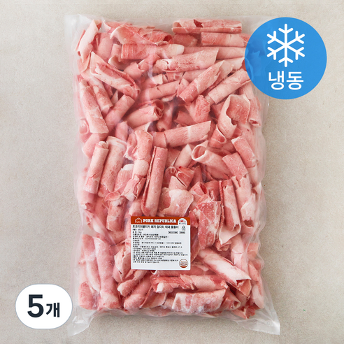 포크리퍼블리카 돼지 앞다리 대패 돌돌이 (냉동), 5개, 3kg