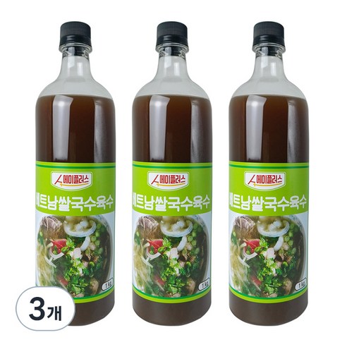 에이플러스 베트남쌀국수 육수, 1kg, 3개