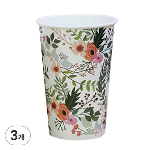 투고팩 플라워 종이컵 390ml, 100개입, 3개