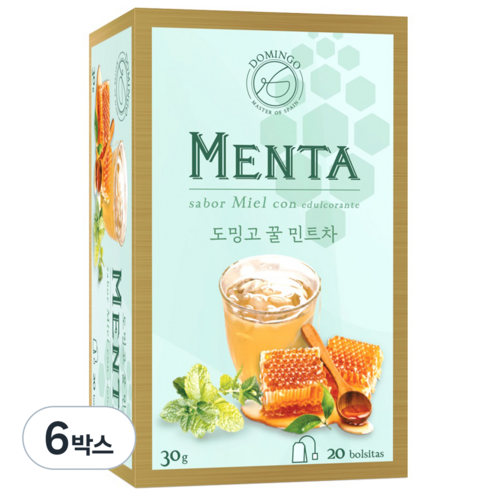 도밍고 꿀 민트차, 30g, 20개입, 6박스