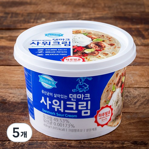 덴마크 사워크림, 450g, 5개