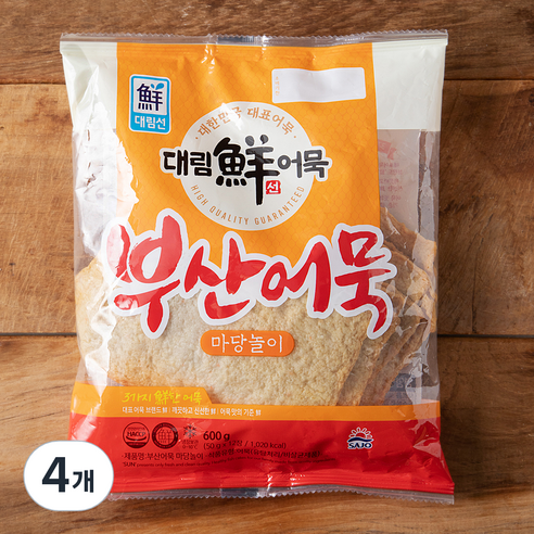 대림선 부산 어묵 마당놀이 12장, 600g, 4개