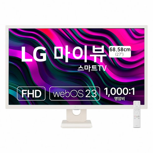 27up550n LG전자 FHD 마이뷰 스마트 모니터, 68.6cm, 27SR50F