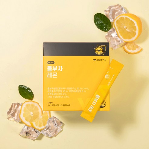 새콤달콤한 건강 비결, 비타민마을 콤부차 레몬맛!