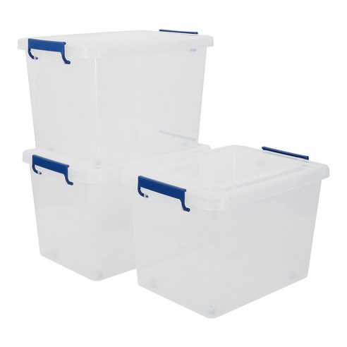 라이피스트 클라스 리빙박스 55L, 투명, 55L, 3개