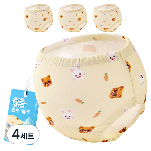 아띠래빗 유아용 순면 6중 배변훈련팬티, 로티 프렌즈, 16개