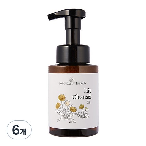 보타니컬테라피 엉덩이 클렌저 무향, 6개, 280ml