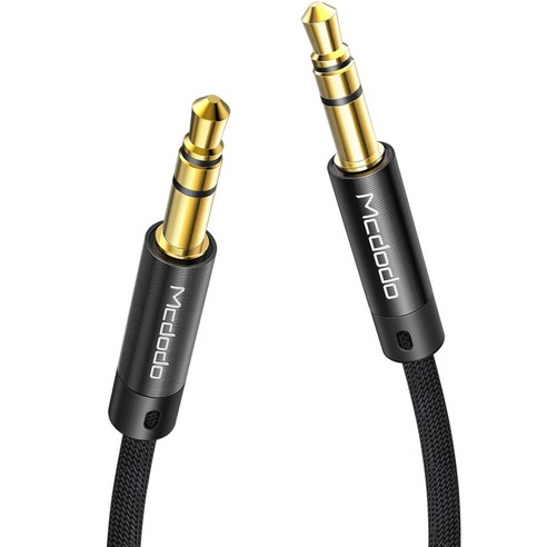  맥도도 3.5mm AUX 오디오 케이블 1.2m, 블랙 