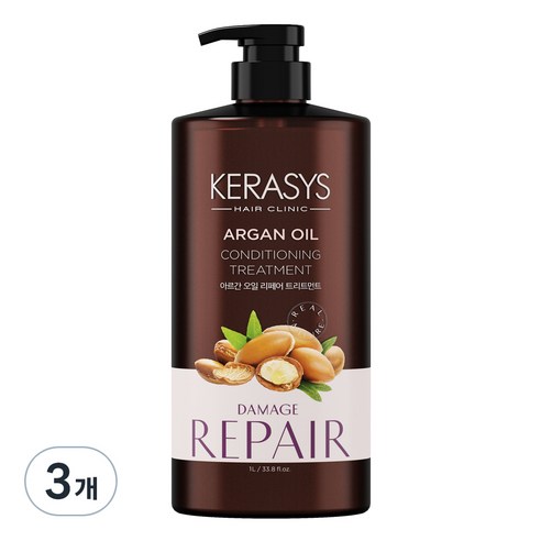 케라시스 아르간오일 헤어트리트먼트, 1L, 3개