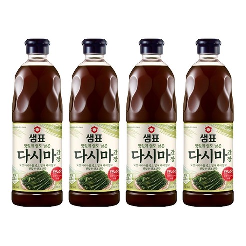 샘표 다시마 간장, 860ml, 4개