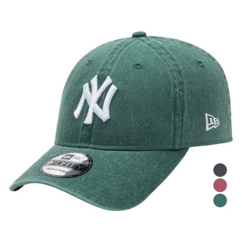 뉴에라 남녀공용 MLB 뉴욕 양키스 피그먼트 애시드 워싱 언스트럭쳐 면 볼캡, DGRN(14205942), 1개