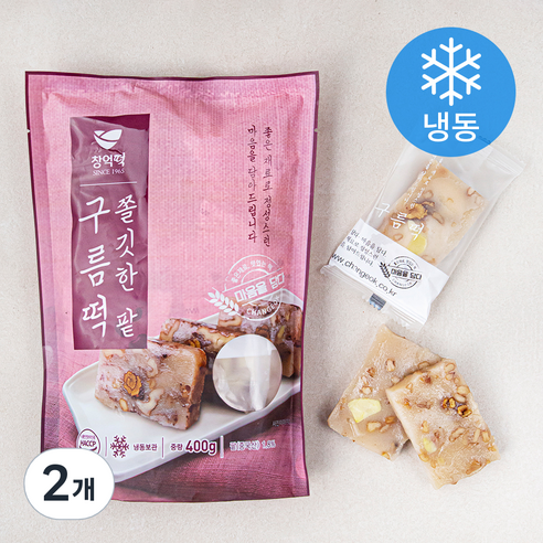 창억 쫄깃한 팥구름떡 (냉동), 2개, 400g