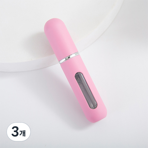 딥톡 펌핑식 향수 공병 5ml DT0038, 핑크, 3개