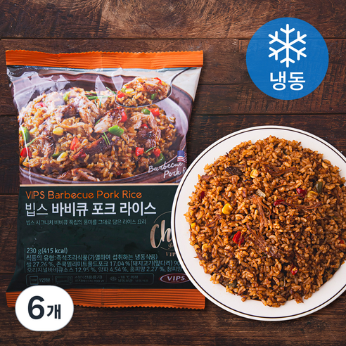 빕스 바비큐 포크 라이스 (냉동), 230g, 6개