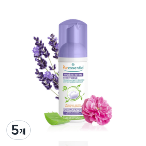 퓨어에센셜 오가닉 여성청결제 폼, 5개, 150ml