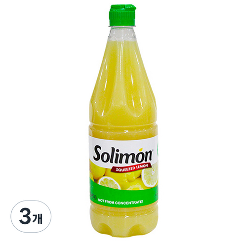 레몬  솔리몬 스퀴즈드 레몬즙, 990ml, 3개