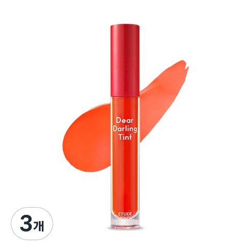 에뛰드하우스 디어 달링 워터젤 틴트 5g, OR201 낑깡레드, 3개
