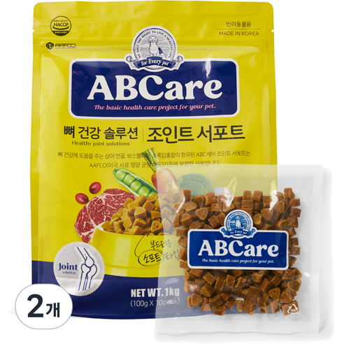 에이비씨케어 전연령 조인트 서포트 소프트사료, 1kg, 2개
