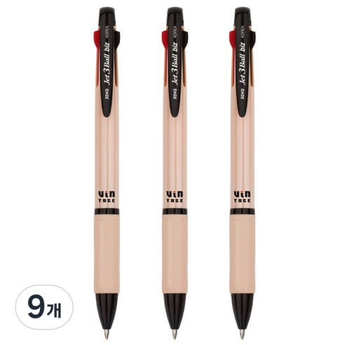 자바펜 제트 3볼 biz 빈티지 펜 0.7mm, 피치, 9개