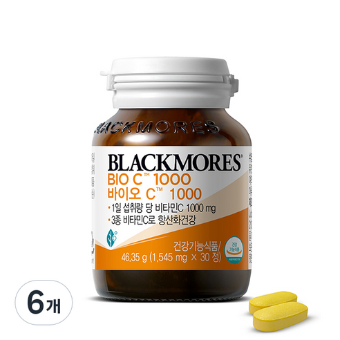 블랙모어스 바이오C 1000 46.35g, 30정, 6개