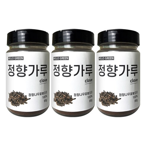 헬로우그린 정향 가루 통, 90g, 3개