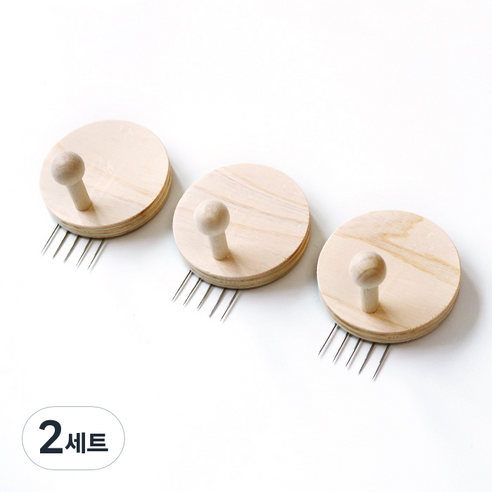 우드 앤 레이저각인 감성 플러스 걸이개 꼭꼬핀형, 마킹C, 2세트