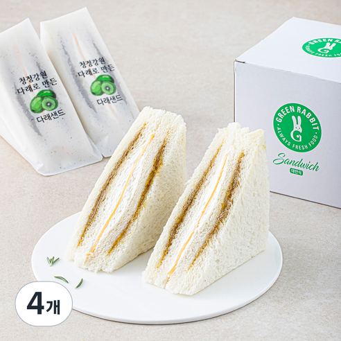 그린래빗 다래 샌드위치 4개입, 280g, 4개