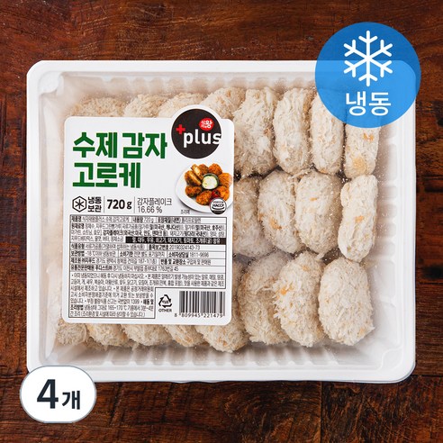 식자재왕 플러스 수제 감자 고로케 24개입 (냉동), 720g, 4개