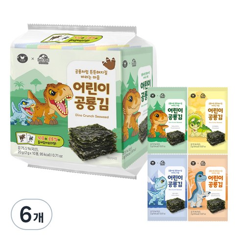 만전김 어린이 공룡김 10p, 20g, 6개