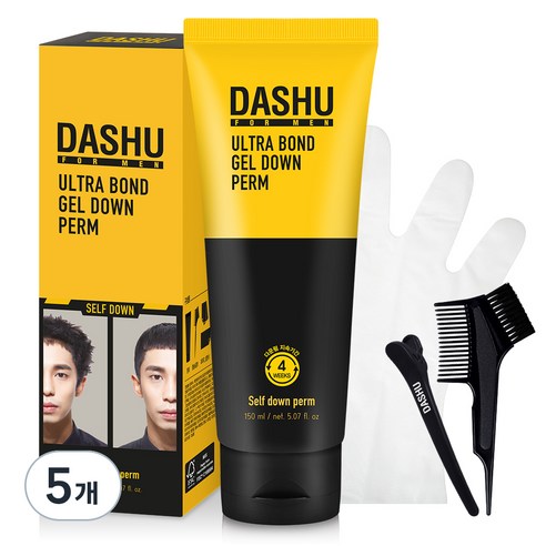 다슈 포맨 울트라 본드 젤 다운펌 세트 억센모발용, 100ml, 5개