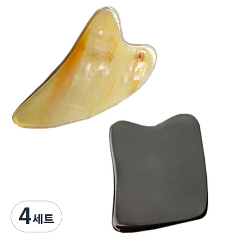 헬스플러스 마사지용 괄사패키지 BJ-6021 + BJ-252, 4세트, 혼합 색상