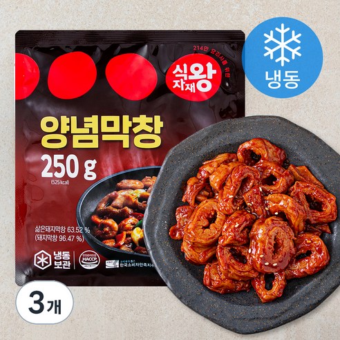 식자재왕 양념막창 (냉동), 250g, 3개