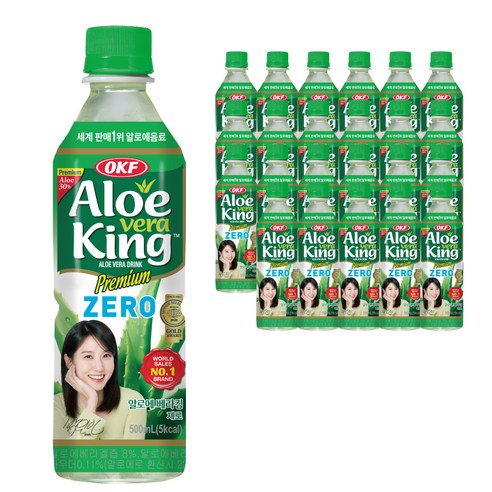 오케이에프 알로에베라킹 제로, 500ml, 24개